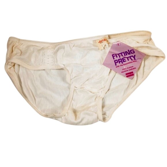 3 Vintage Berkliff Size 7 Beige Sheer 70s Panties - New with Tags Made in USA - Picture 2 of 11